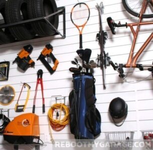 Hang tennis and golf equipment. Hang bikes vertically. Hang power tools, electrical cords, saws and vacuums.