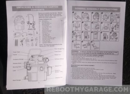 Unboxing My New VacMaster Wall-Mounted, Wet-Dry Garage Vac 3 VacMaster VWM510 Assembly: Assembly Instructions