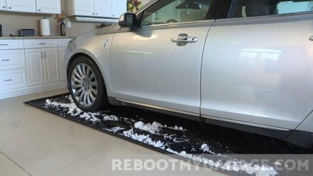Whether you get epoxy or tiles, protect theg garage floor from salt and snow