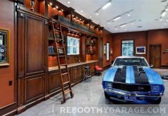 Library and muscle car garage