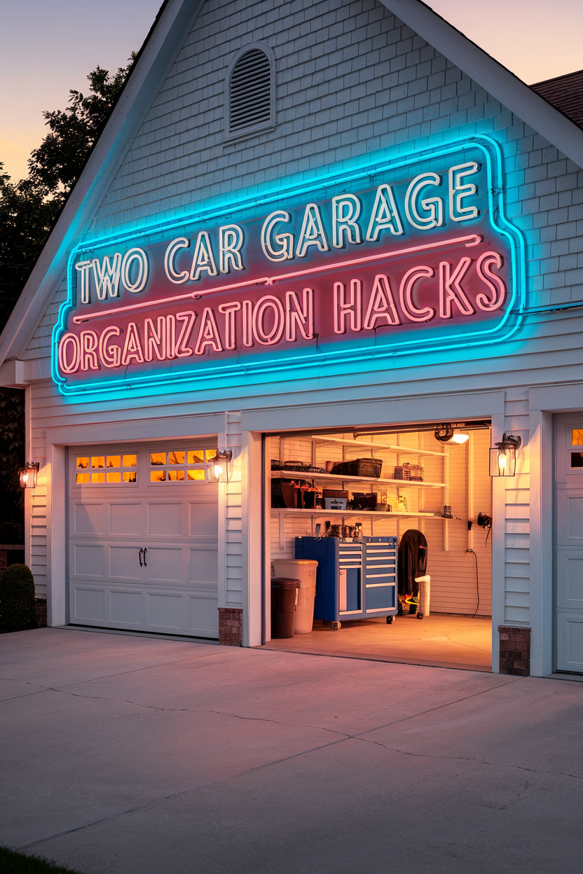Double the Space: Genius Two Car Garage Organization Hacks You Need to Try 2 Transform Your Two-Car Garage into an Organized Haven: The Ultimate Storage Solution Guide