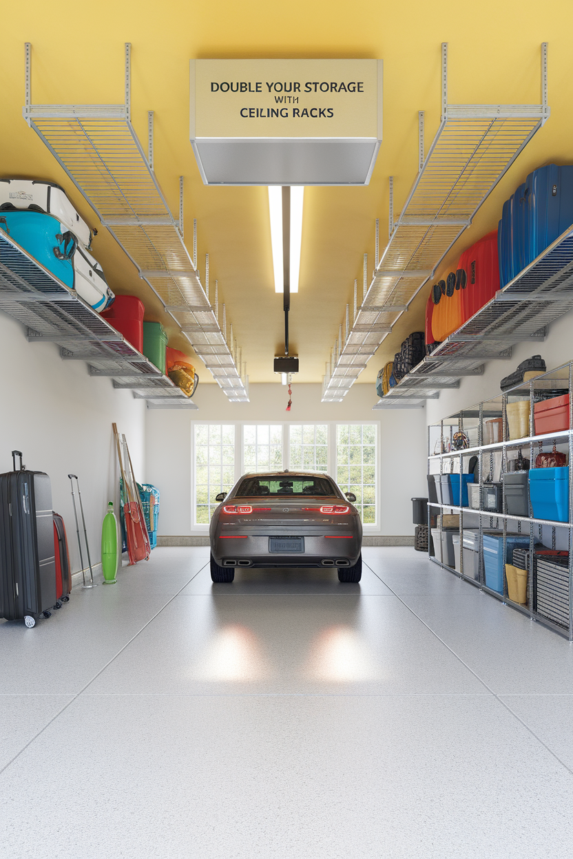 Look Up! How Ceiling Racks Can Double Your Storage