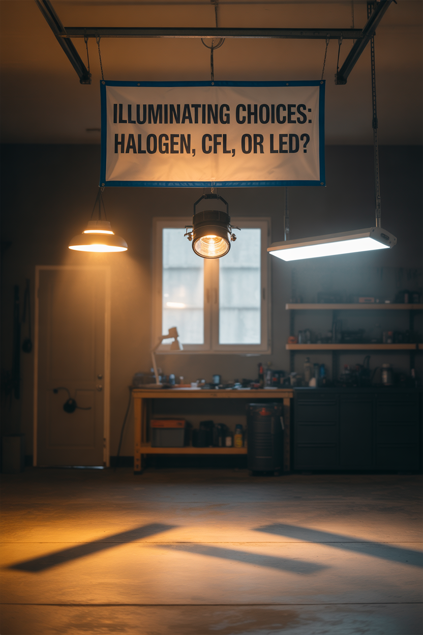 Don’t Get Left In the Dark! A Lighting Guide For Garages 5 The Contenders: Halogen, CFL, and LED Lights Compared