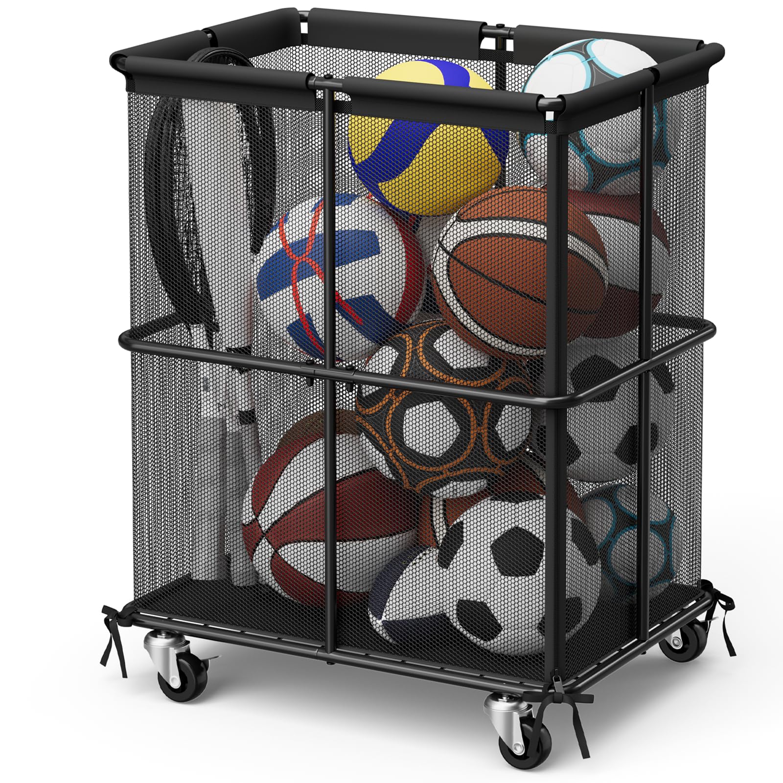 The Best Basketball Storage Near the Garage 22 Smusei Ball Storage Cart