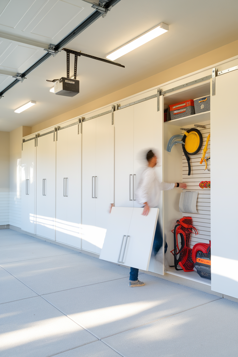 How to Build Budget-Friendly Garage Cabinets for Ultimate Organization 9 Step 6: Save Space with Sleek Sliding Doors