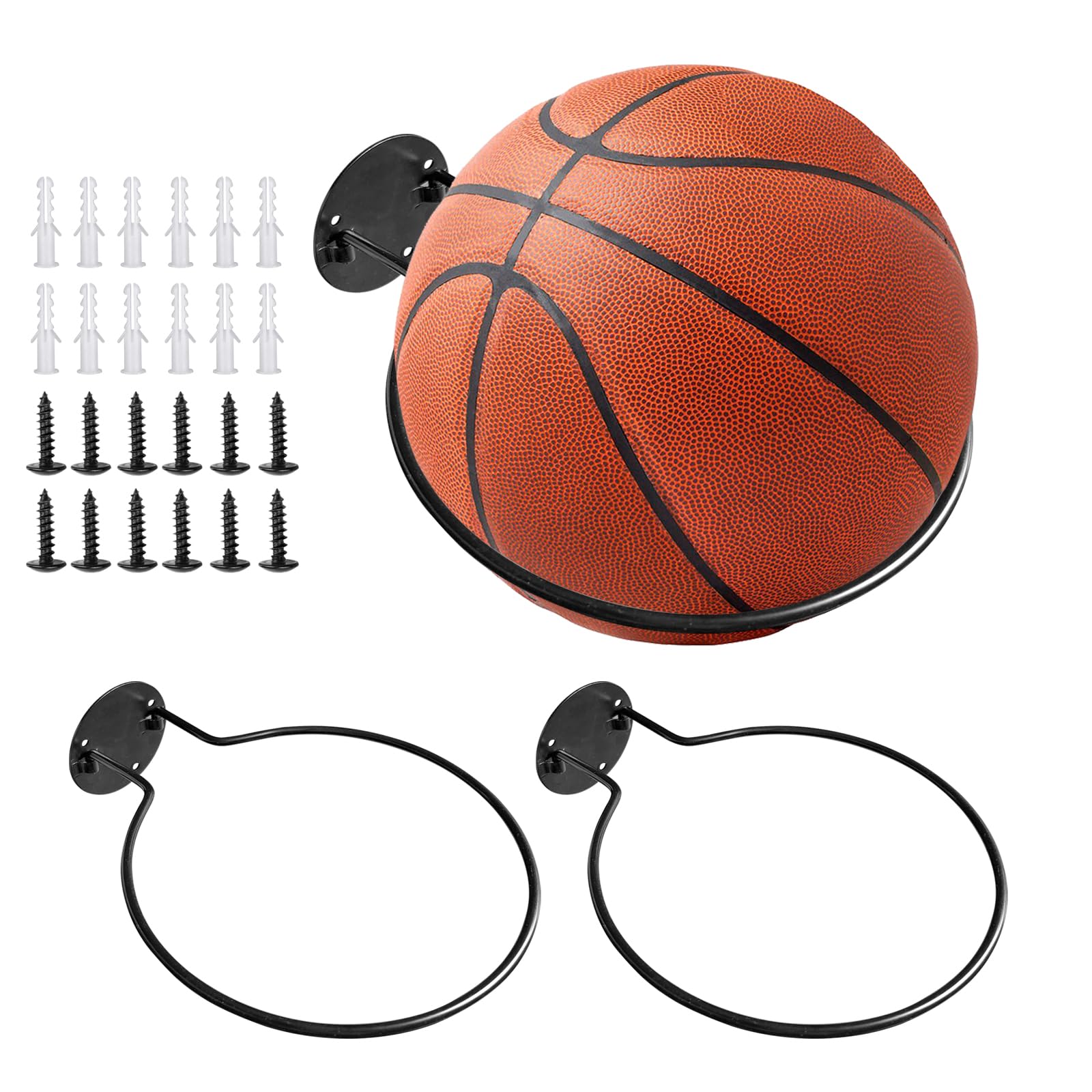 The Best Basketball Storage Near the Garage 20 Black Wall-Mount Ball Holder